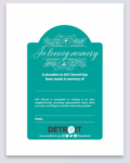in memoriam insert